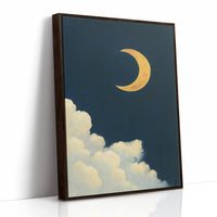 Golden Moon Over Soft Clouds