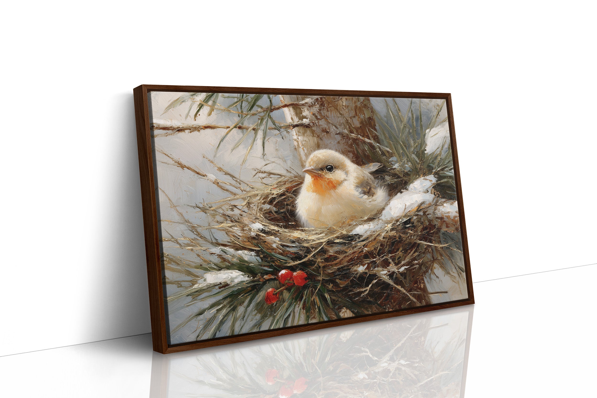 Winter Sparrow Finds Holly Haven