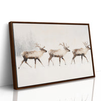 Winter Caribou Cross Misty Plains