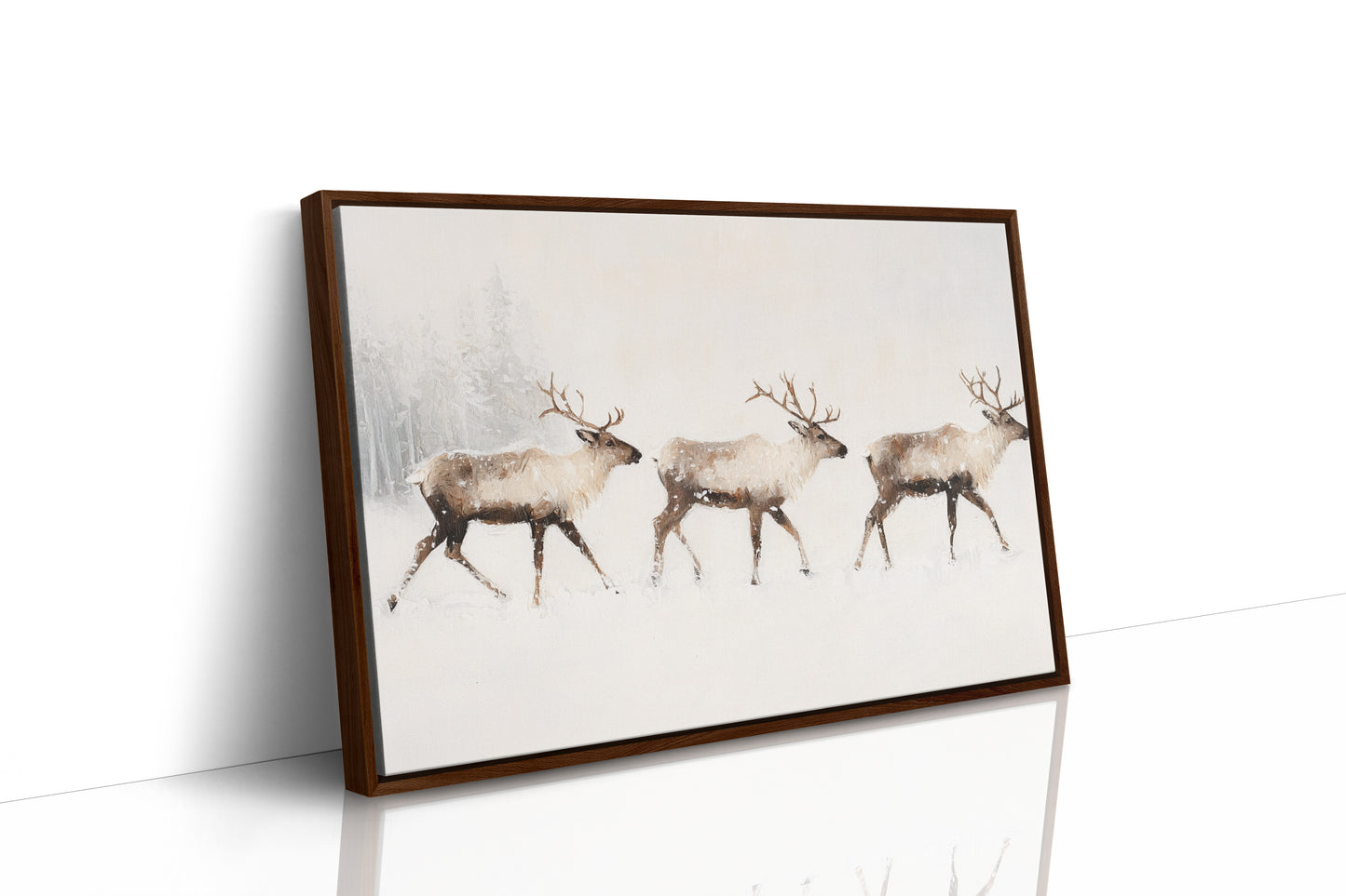 Winter Caribou Cross Misty Plains