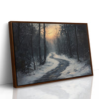 Winter Path Beckons Golden Dawn
