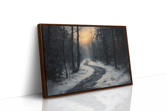 Winter Path Beckons Golden Dawn