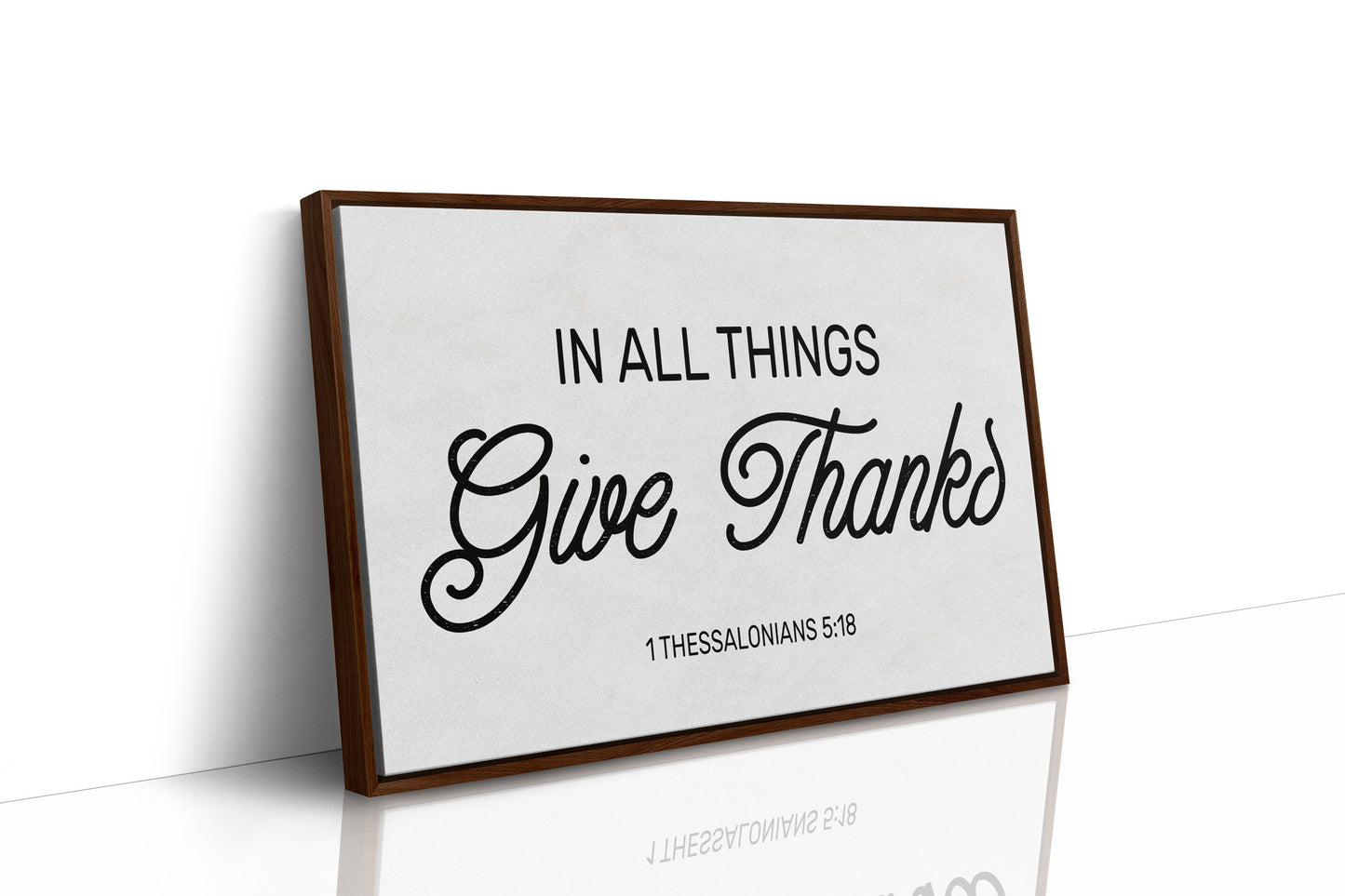 Gratitude Between Wooden Shelves