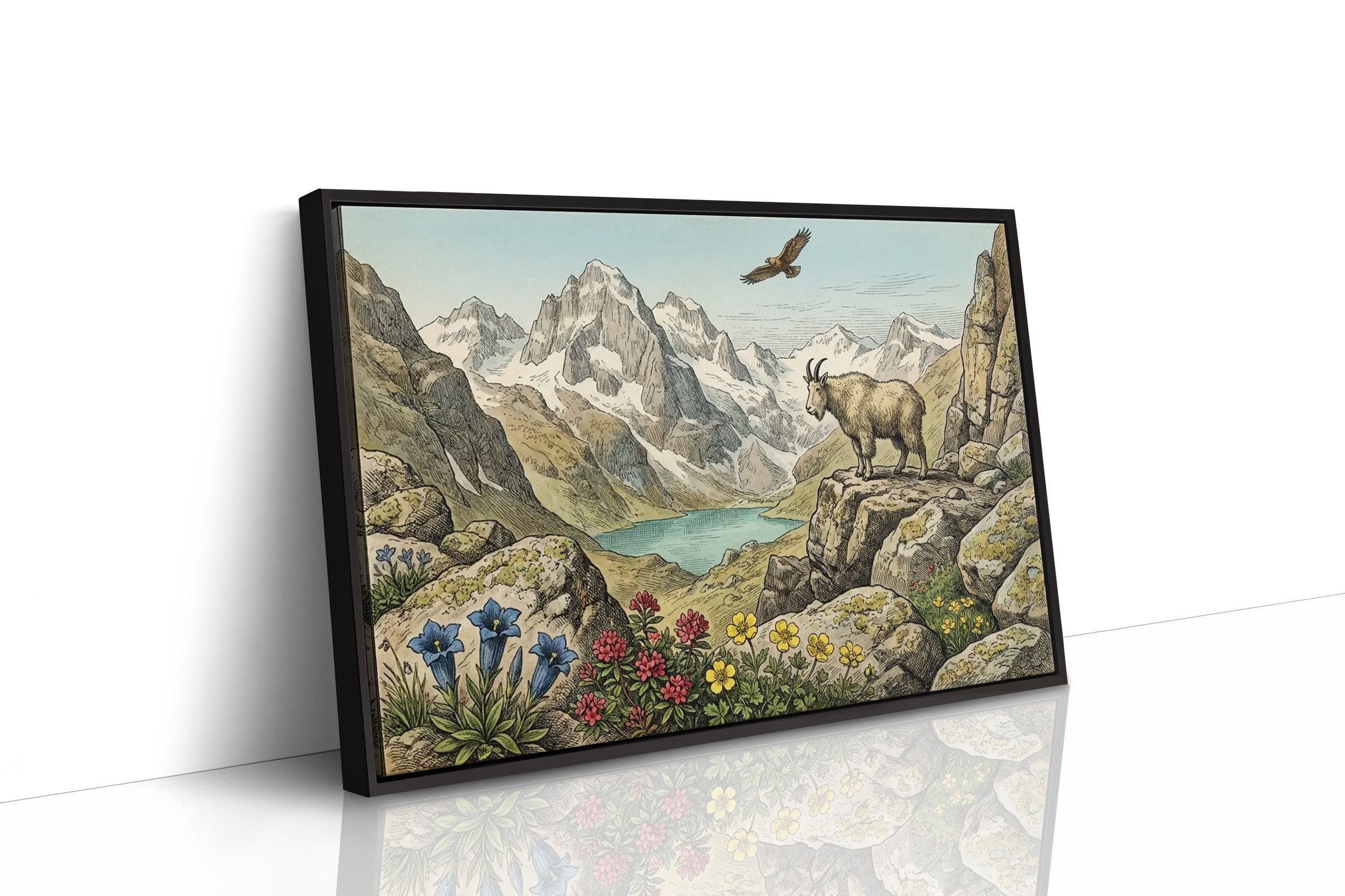 Eagle's Eye Over the Alpine Lake