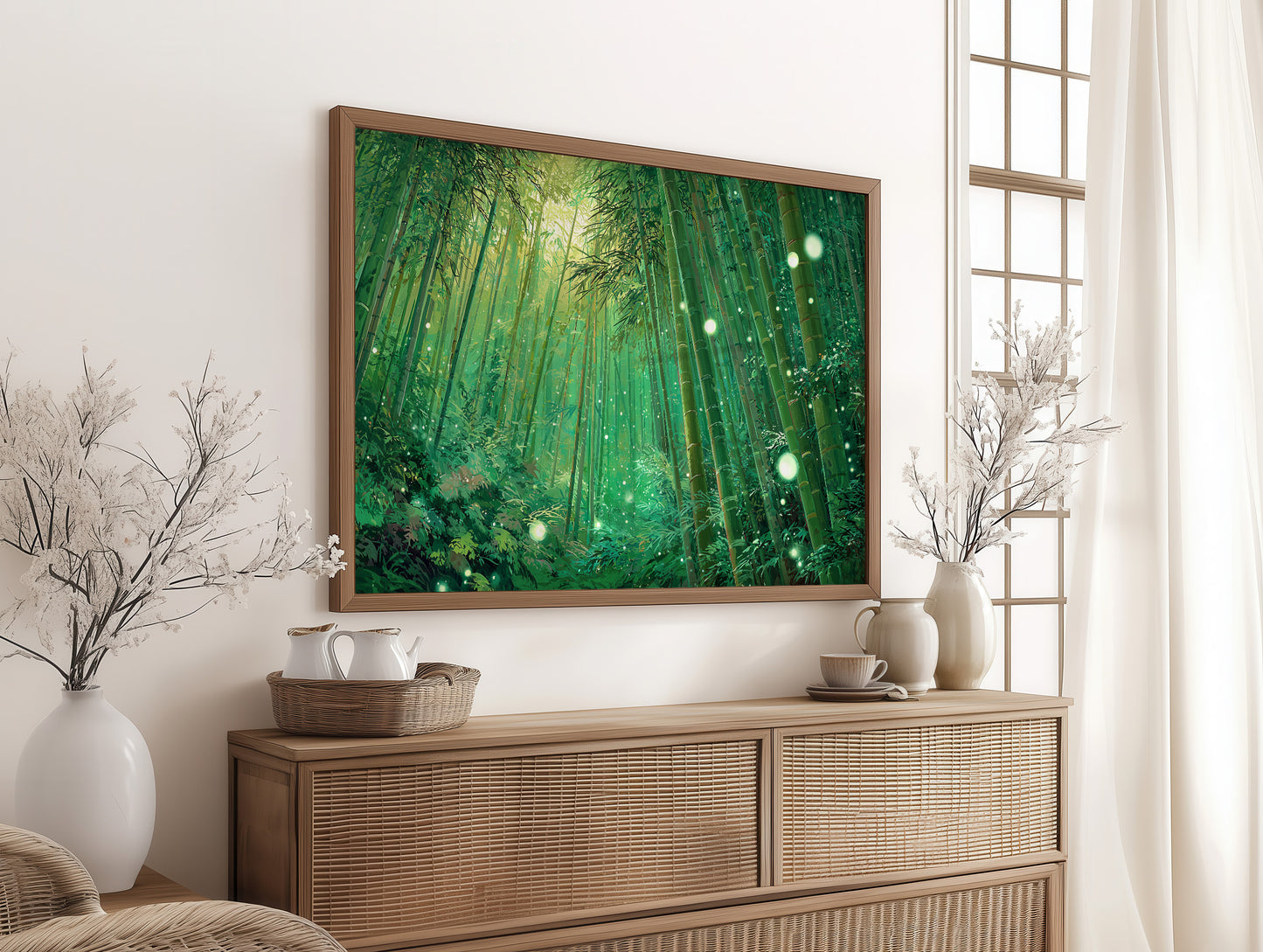 Fireflies Dance Through Bamboo Forest