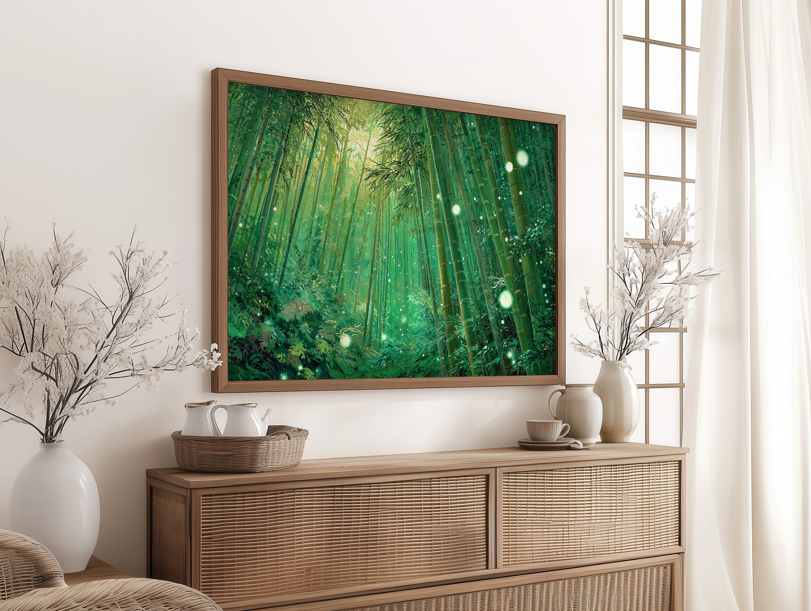 Fireflies Dance Through Bamboo Forest