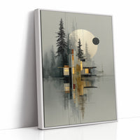 Geometric Pines Meet Rising Moon