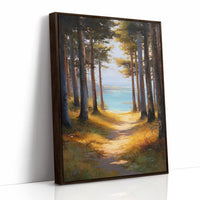 Forest Path Meets Azure Waters