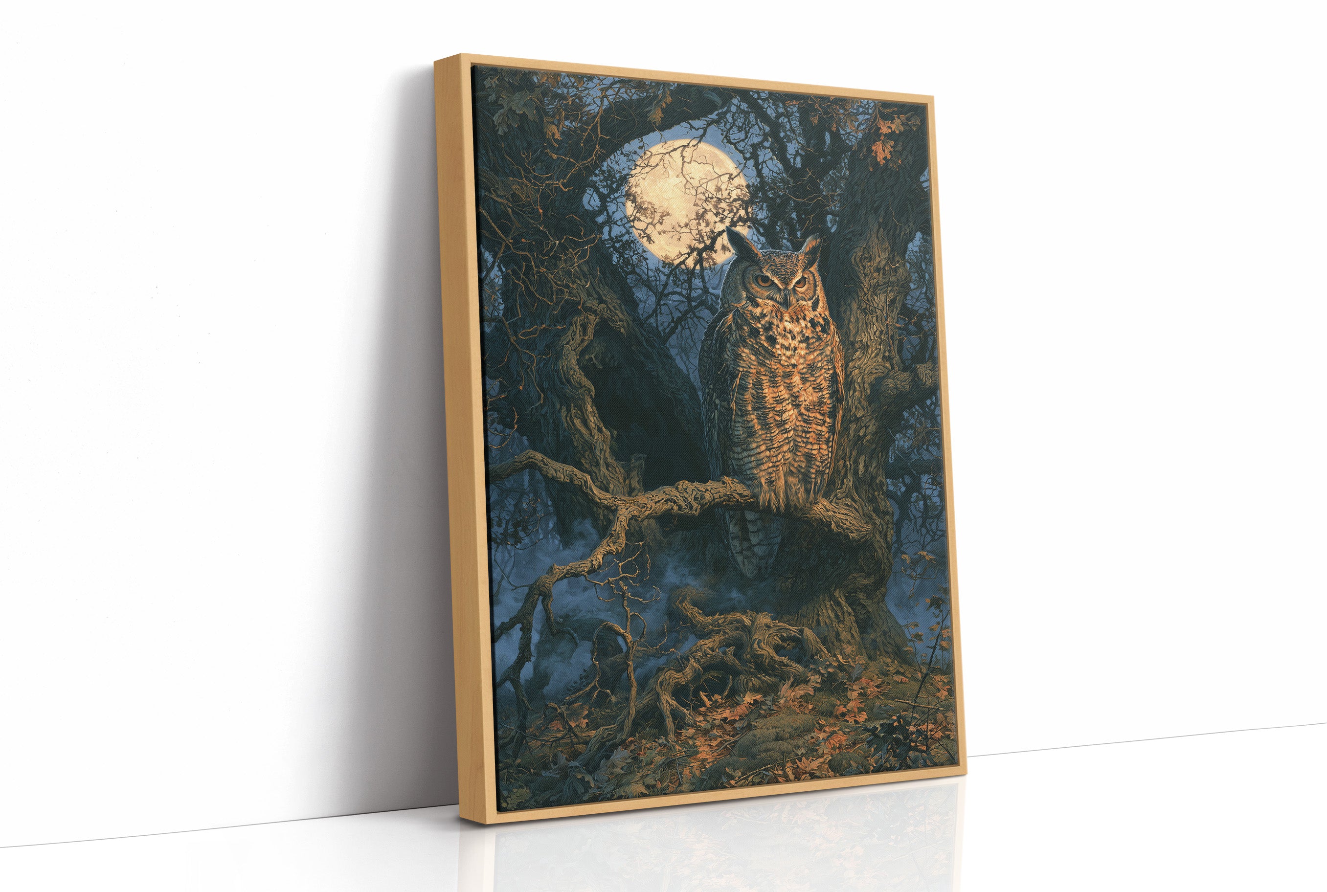 Great Horned Owl By Moonlight
