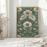 Delicate Blossoms on Verdant Background