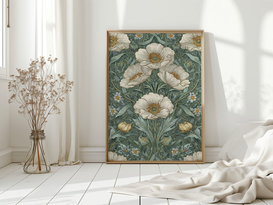 Delicate Blossoms on Verdant Background