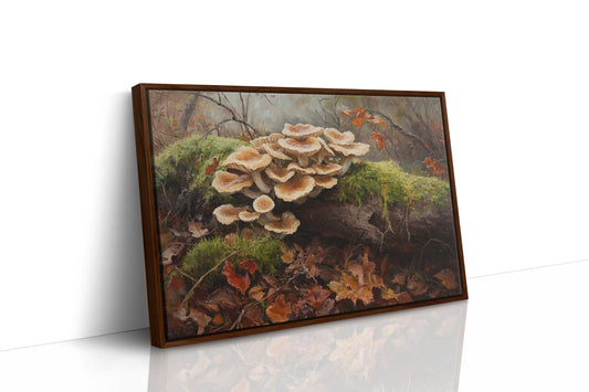 Autumn Mushrooms Dance Among Leaves