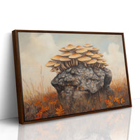 Autumn Mushrooms Crown Ancient Stone