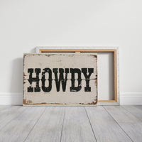 Howdy, Weathered Sign