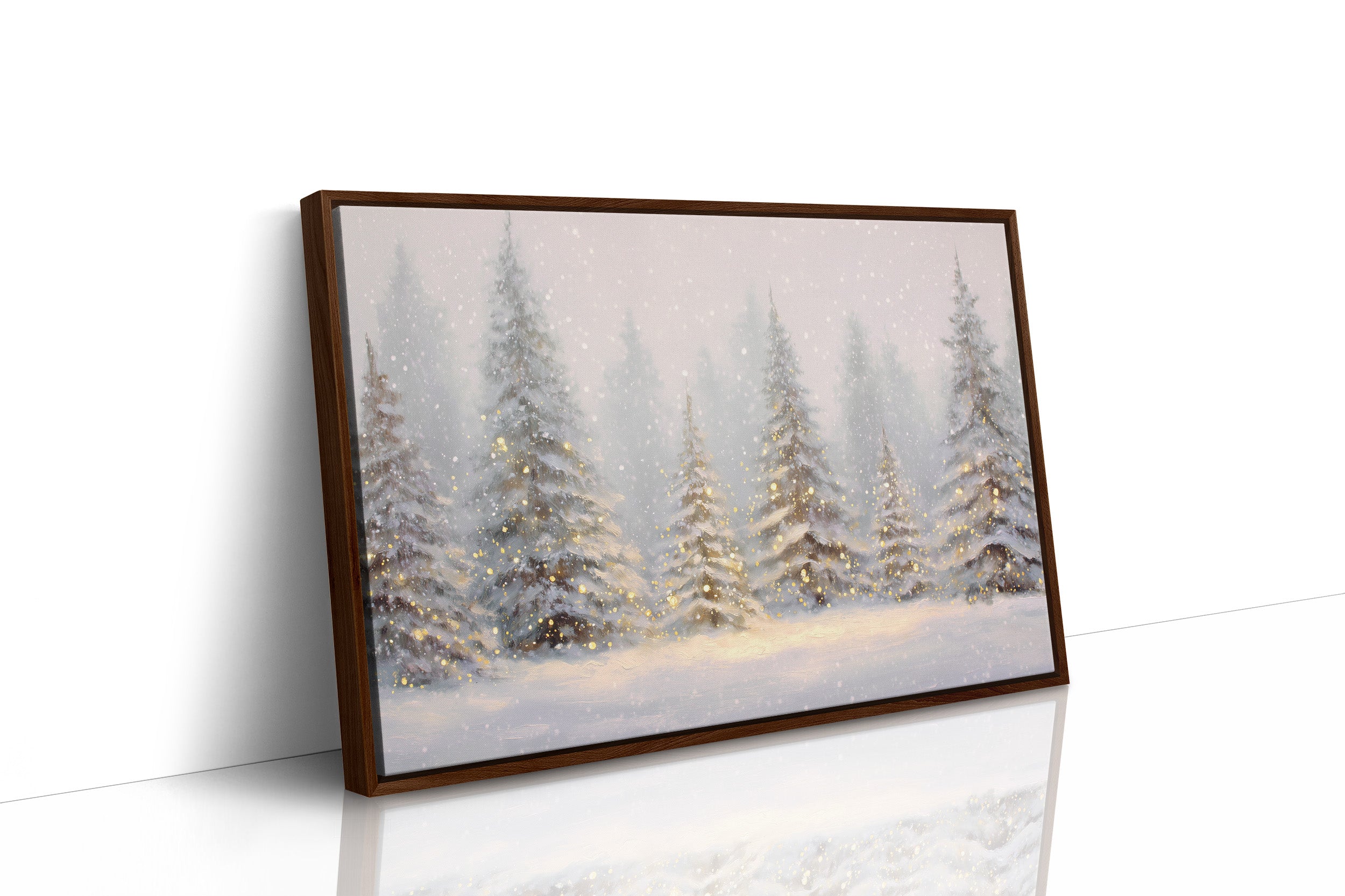 Evergreens Dance Through Winter's Glow