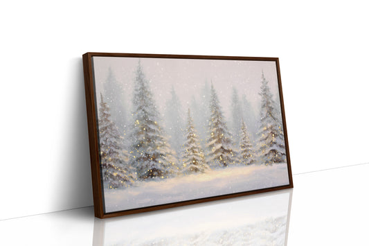 Evergreens Dance Through Winter's Glow