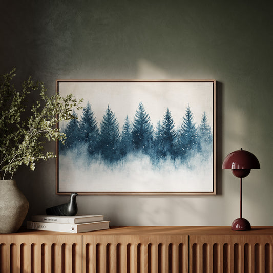 Snow Stars Dance Through Pine Night