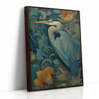 Heron Among Golden Poppies