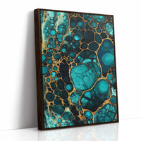Electric Tides in Teal and Gold