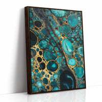 Golden Currents Beneath Turquoise Skin