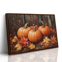 Autumn's Orange Glow Among Leaves