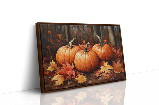 Autumn's Orange Glow Among Leaves