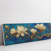 Golden Magnolia on Blue Marble