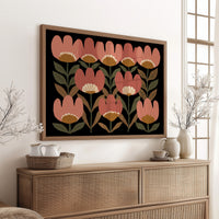 Coral Blooms Dance Against Midnight