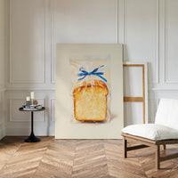 Fresh Bread Wrapped In Blue