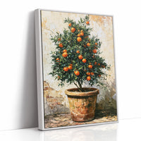 Terracotta and Sunlight: Potted Orange Tree Still Life