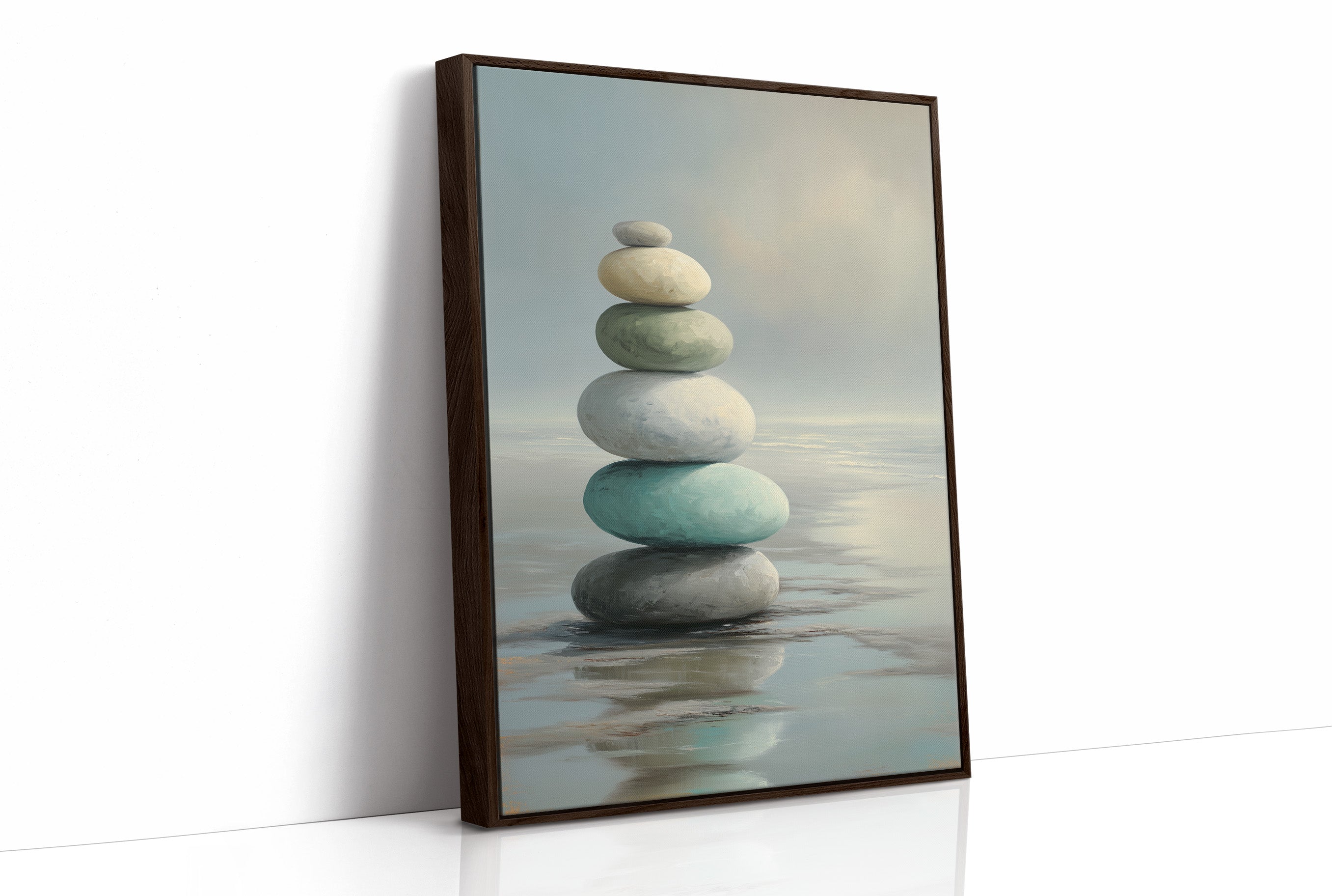 Stones Balance In Quiet Waters