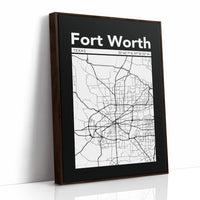 Fort Worth, Mapped in Black