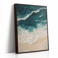 Textured Shoreline in Teal and Sand