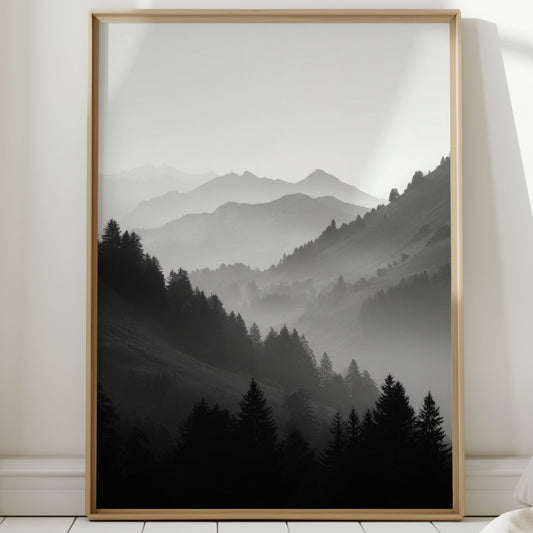 Veil of Mountains in Mist