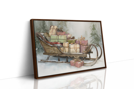 Vintage Sleigh Carries Winter's Promises