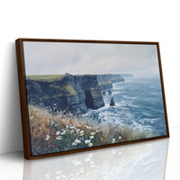 Wild Daisies Dance Above Atlantic Cliffs