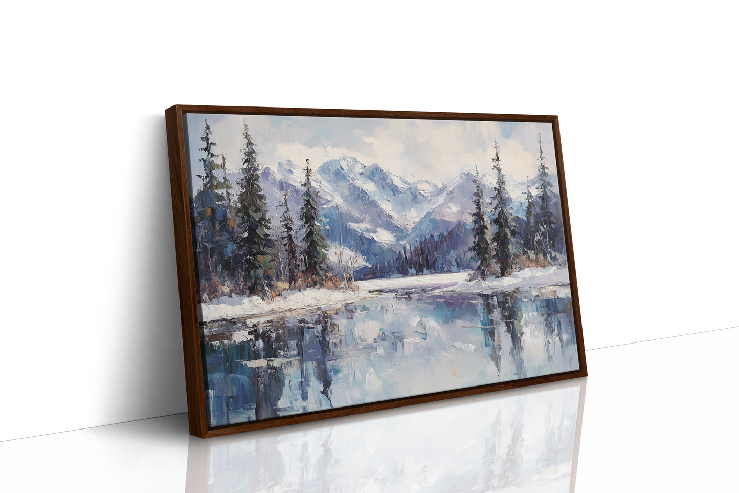 Alpine Lake Mirrors Winter's Grace