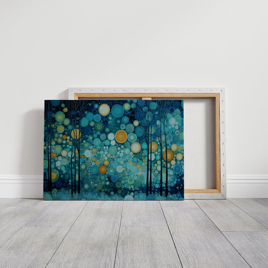 Fireflies Dance Through Midnight Forest