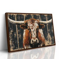 Longhorn Against Midnight Wood