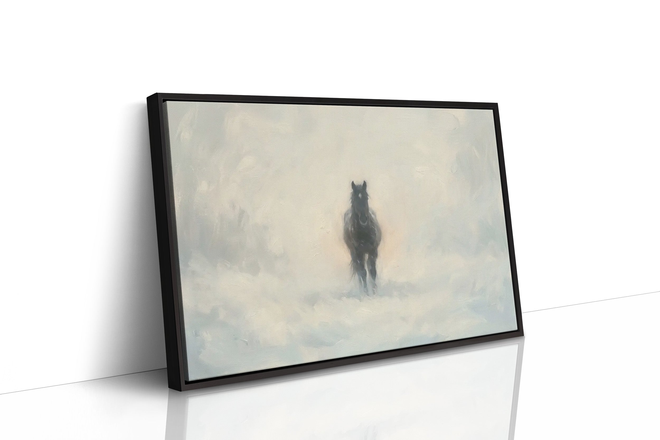 Black Horse Through the Mist