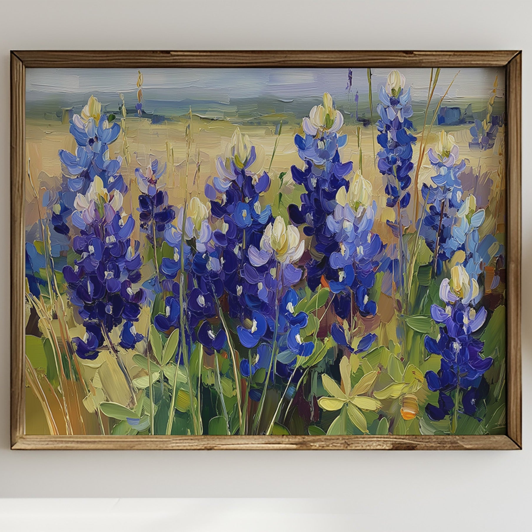 Bluebonnets Dance Under Prairie Light