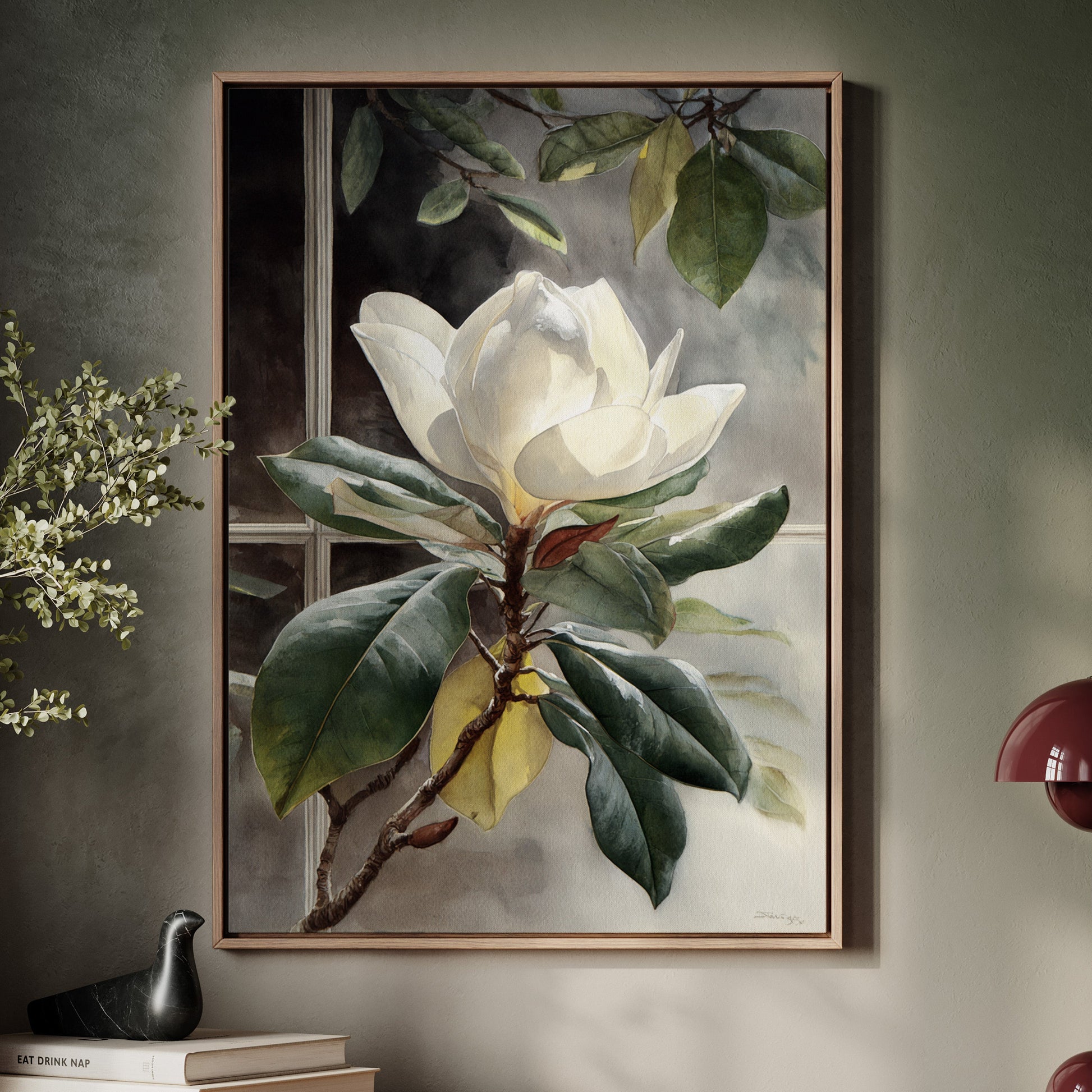 Petals Beneath the Window's Gaze