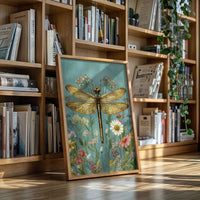 Golden Wings Amidst Wild Blooms