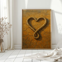 Lassoed Heart Western Rope Art