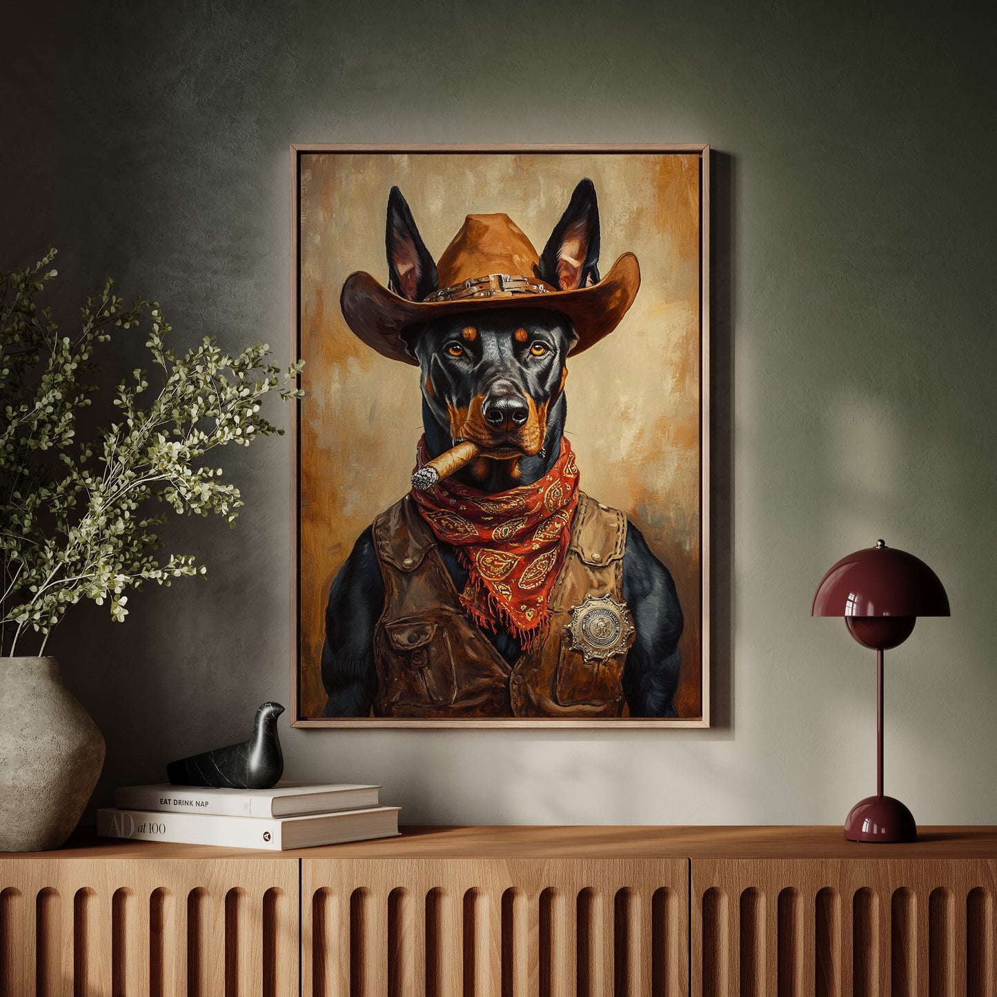 Doberman Marshal with a Steel Gaze