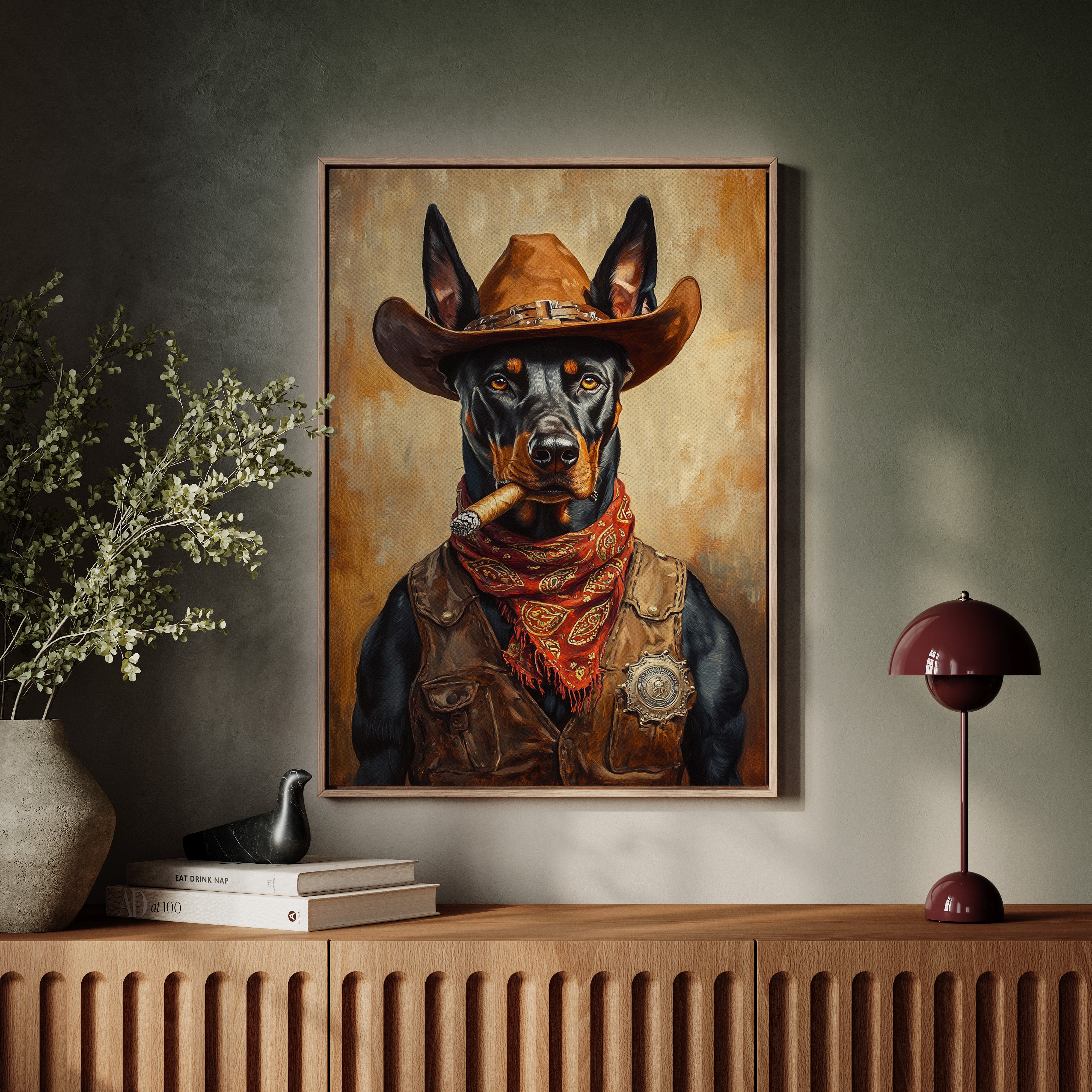 Doberman Marshal with a Steel Gaze