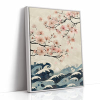 Ocean Waves Meet Cherry Blossoms