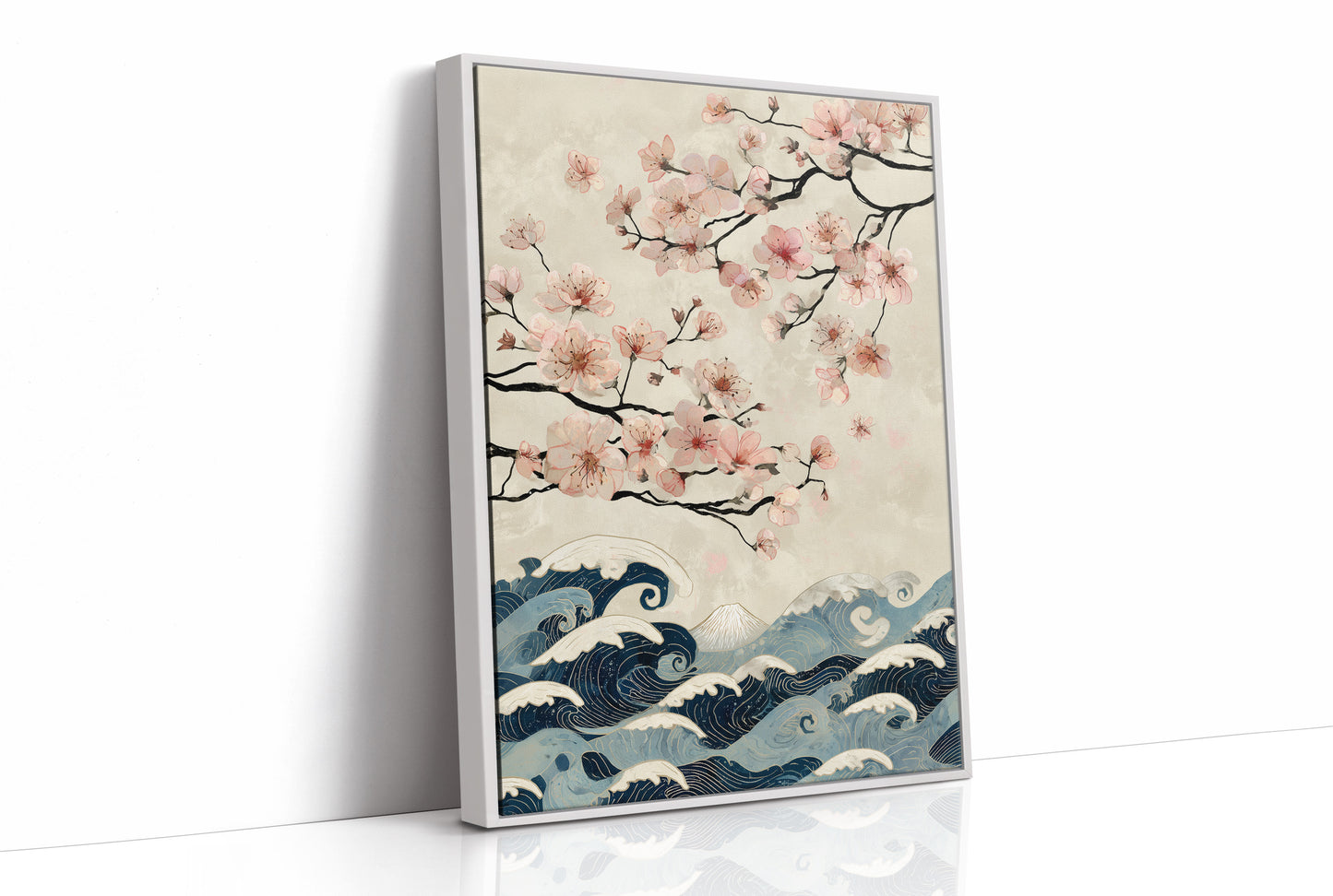 Ocean Waves Meet Cherry Blossoms