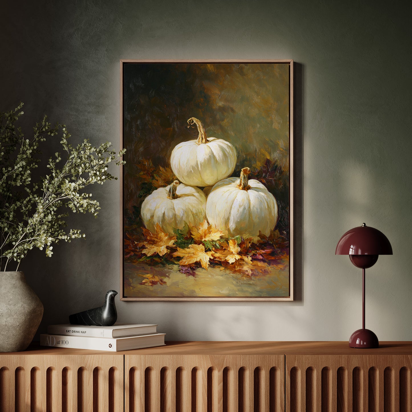 White Pumpkins Dance With Autumn