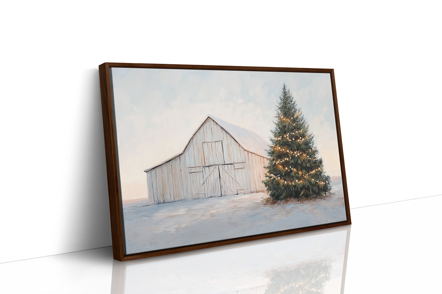 Winter Lights Warm The Barn